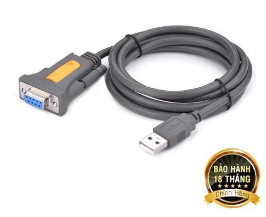 Cáp chuyển đổi USB to Com rs232 âm dài 1,5m chính hãng Ugreen 20201 cao cấp